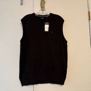 NWT Men's IZOD Black V-Neck Vest Size Large Retails $55.00
